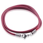 LGT Jewels waxkoord ketting Bordeauxrood - 2.5mm