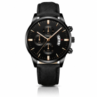 LGT JWLS Camden Zwart Roségoudkleurig Herenhorloge met Zwarte Band