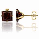 LGT JWLS Classic Stud Oorbel Vierkant - Rood Goud