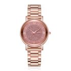 LGT JWLS Dameshorloge - Roman Numeral, Roestvrijstalen Band, Roze Wijzerplaat