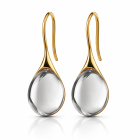 LGT JWLS Druppel Oorbellen voor Dames - Verguld met Smokey Zirkonia Druppelstenen