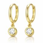 LGT JWLS Goudkleurige Oorringen met Hanger en Witte Zirkonia