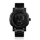 LGT JWLS Herenhorloge '3D Skull Zwart' - Zwarte Band en Behuizing