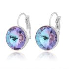 LGT JWLS Oorbellen Dames met Multicolor Glassteen en Zilveren Laag