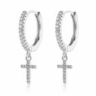 LGT JWLS Oorringen met Kruis Hanger - Cross Silver