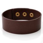 LGT JWLS Verstelbare Leren Armband in Bruin - Vintage