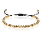 MacramÃ© Armband Dames - 5mm Gouden Kralen