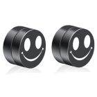 Magnetische heren oorbellen LGT Jewels Smile Zwart 8mm
