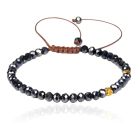 Memphis Armband Natuursteen - 4mm Facetkraal Dark