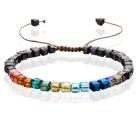 Memphis Bohemia Kralen Armband - 4mm Kristal Glas Zwart Multi