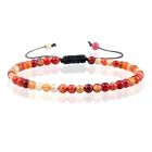 Memphis Fire  Armband Natuursteen Kralen - Red Striped