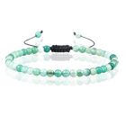 Memphis Fire Armband Natuursteen Kralen - Green Striped