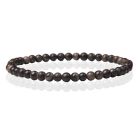 Memphis Natuursteen Armband - 4mm Black Malachite