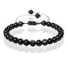 Memphis No.2 Natuursteen  Armband Dames - 6mm Color Obsidian
