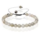 Memphis No.2 Natuursteen  Armband Dames - 6mm Flash Stone