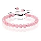 Memphis No.2 Natuursteen  Armband Dames - 6mm Pink Quartz