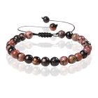 Memphis No.2 Natuursteen  Armband Dames - 6mm Rhodonite