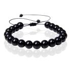 Memphis No.3 Dames Armband - 8mm Black Glass