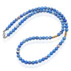 Memphis Accessoires Heren Ketting van Sodalite Kralen - Natuursteen - 6mm 