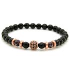 Memphis kralen armband Facet Onyx Rose
