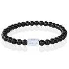 Memphis Kralen Armband Zwarte Onyx Agaat Edelstaal Kraal