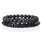 Memphis Stacked Armband - Hout & Howliet Zwart