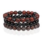 Memphis Stacked Heren Armbanden set - 8mm Brown
