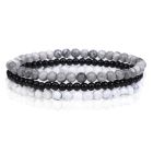 Memphis Stacked Heren Armbanden set - Grey