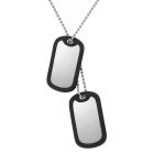 Mendes Dogtag kettinghanger edelstaal Zilverkleurig