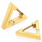 Mendes heren oorbellen Edelstaal Triangle Goudkleurig