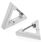 Mendes heren oorbellen Edelstaal Triangle Zilverkleurig