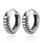 Mendes Oorbellen RVS zilverkleurig – Textuur Hoops