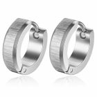 Mendes RVS Oorringen Heren Zilverkleurig Geborsteld