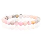 Natuursteen Armband met 8mm Kralen Memphis - Pink Opal