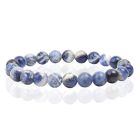 Natuursteen Armband met 8mm Kralen Memphis - Sodalite