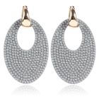 Ovale oorbellen Cilla Jewels Goud Grijs