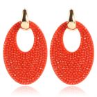 Ovale oorbellen Cilla Jewels Goud Oranje