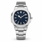 Oxford Zilverkleurig Metalen Herenhorloge met Blauwe Wijzerplaat
