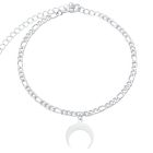Schakel Enkelband Roestvrijstaal - Moon Silver