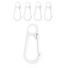 Set van 5 Gekleurde Karabijnhaken - Wit
