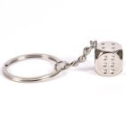 Sleutelhanger Zilverkleurige Dobbelsteen