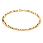 Stalen heren armband LGT JWLS Gourmet schakel Goudkleurig 3mm