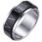 Stalen Spinning ring met Romeinse Cijfers