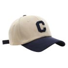 Strapback Pet  Letter C - Beige & Blauw