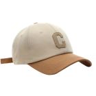 Strapback Pet Letter C - Beige & Coffee
