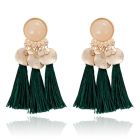 Tassel Oorbellen met Elegante Steen van Deja Jewels - Groen