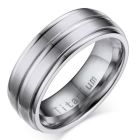 Titanium heren ring Zilver 8mm