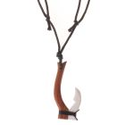 Tribal Bone Wood Surfer kettinghanger Maori Fishhook