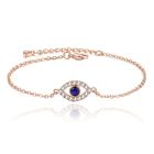 Verstelbare Damesarmband Rose met Evil Eye en Steentjes