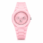 Windsor Roze Kunststof Horloge met Ton-sur-ton Wijzerplaat